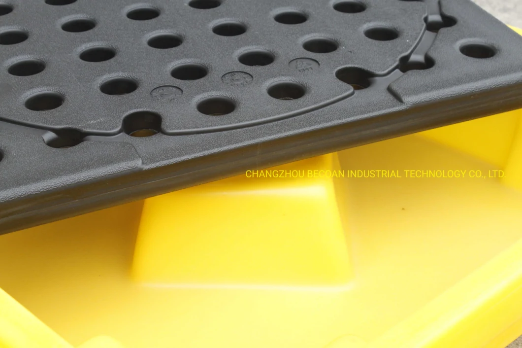 1/Single Drum Spill Containment Leak-Proof Plastic Pallet for Oil Drum