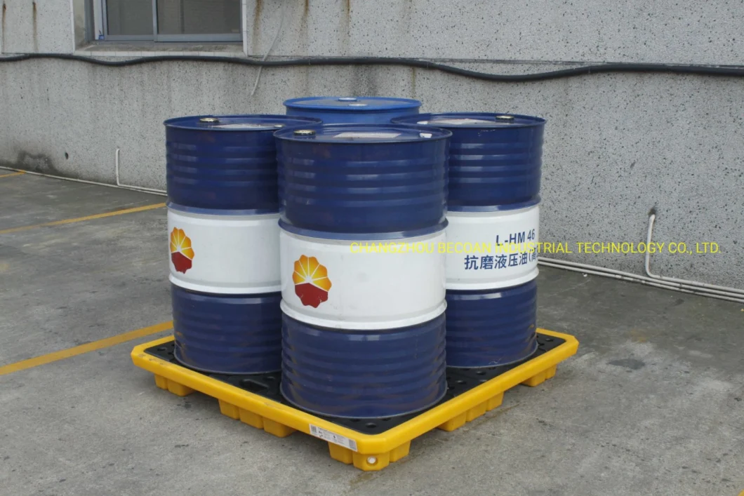 4 Drums Heavy Duty Oil Chemical Anti-Spill Detachable Plastic Pallet with Factory Price for Sale