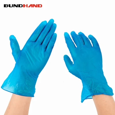 9-Zoll-blaue Einweg-Latex-Vinyl-Sicherheitsuntersuchungs-Schutzhandschuhe aus PVC-Rubbe-Nitril für Schönheitssalon-Spezial-/Lebensmittel-/Pharmazeutika-Großhandel
